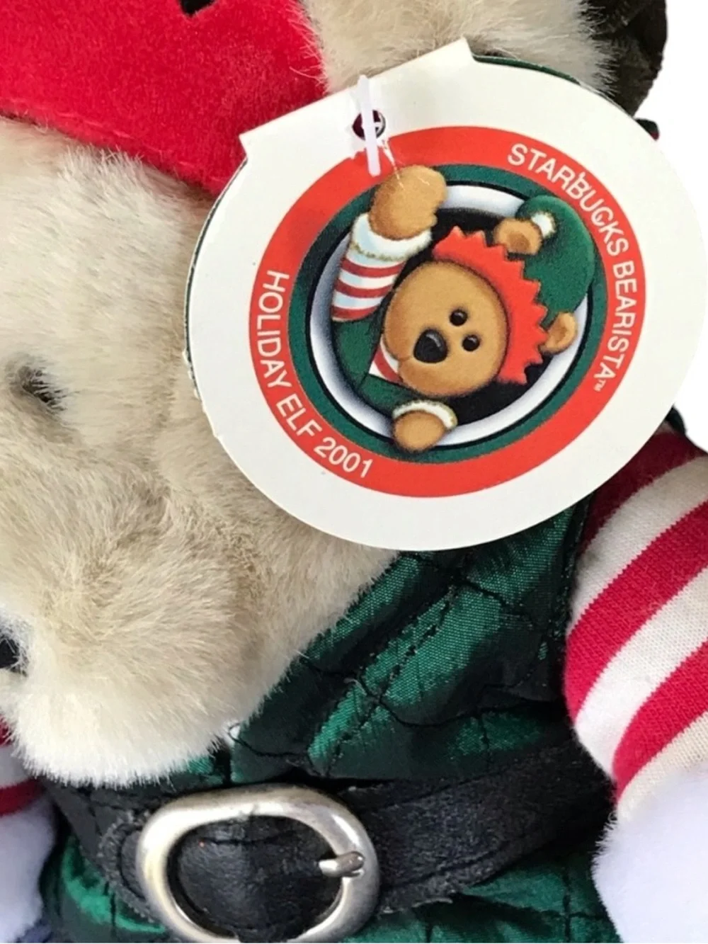 Starbucks Bearista Holiday Elf 2001 Plush Bear
